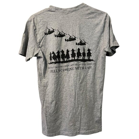 VMM-161 Gray Equitatus Caeli T-Shirt Hell's Coming With Us Military USA - Picture 2 of 11
